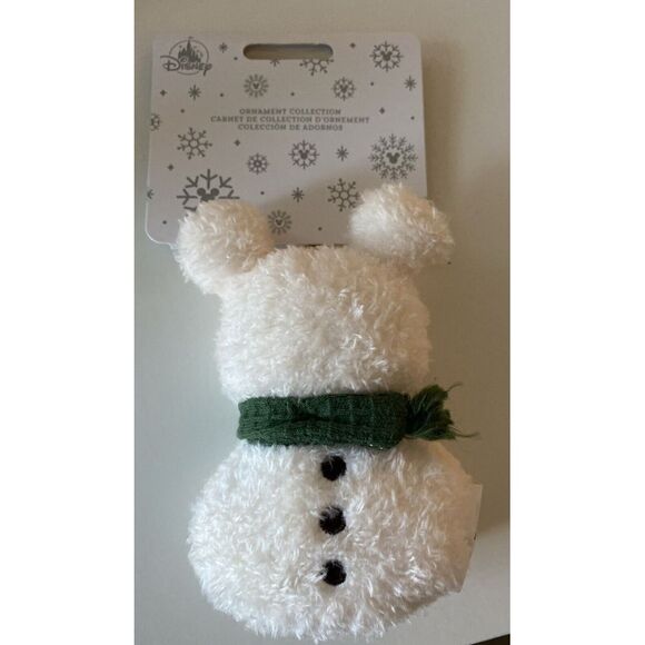 2024 Disney Parks Mickey Mouse Snowman‎ Plush Ornament Home Collection 4" NEW - Picture 1 of 2